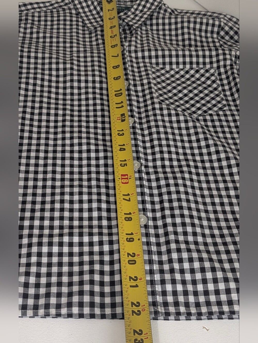 Lauren Ralph Lauren Women’s Black & White Check Plaid 3/4 Sleeve Petite M EUC - Picture 10 of 10